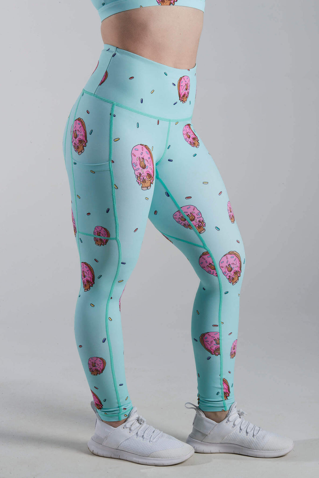 Donut Skull Leggings Feed Me Fight Me